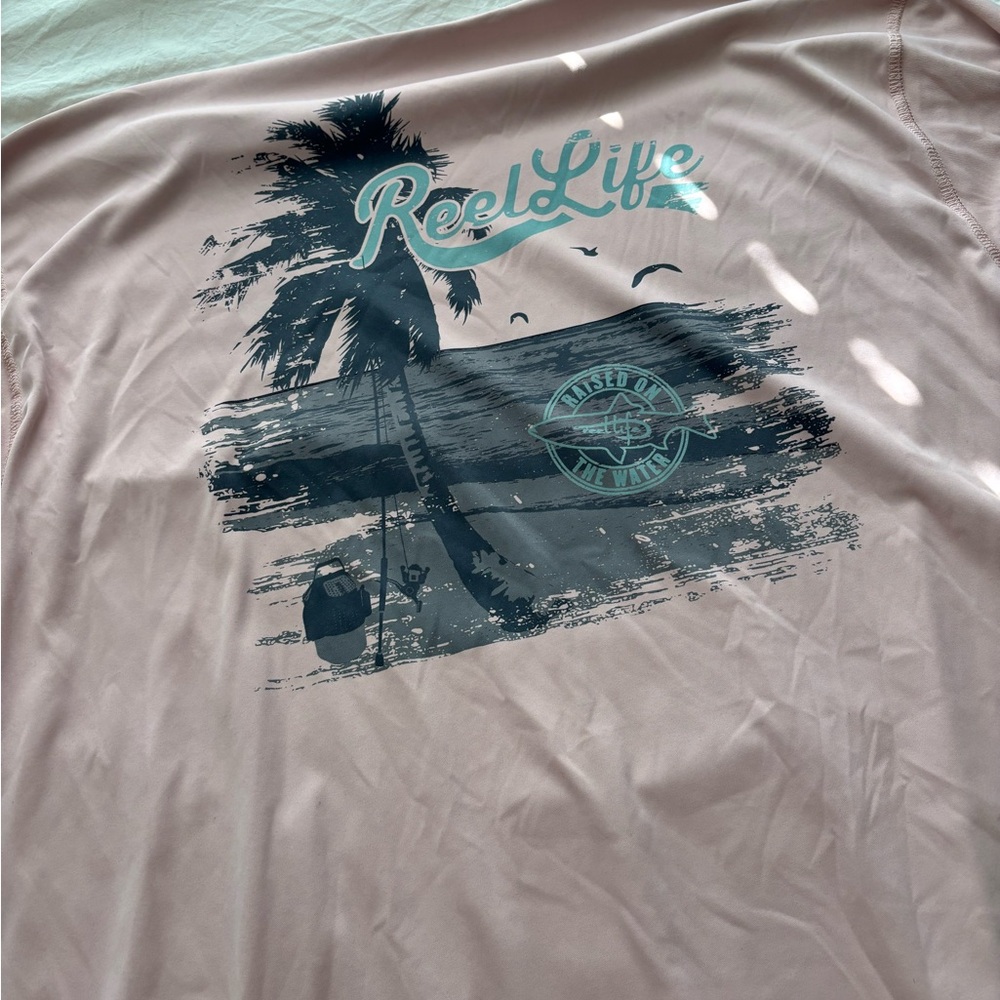 Reel Life Men's Pink Graphic T-Shirt